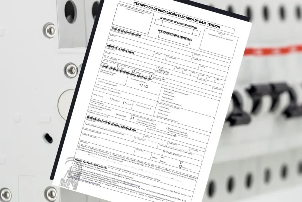 Trámite oficial de boletín eléctrico CIE en Madrid